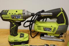 Ryobi Power Tools Corded/Cordless - 1/4" Impact, 1/2" Drill, Jigsaw, Light & More!