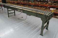 Hytrol 22" x 25' Powered Roller Conveyor System with Foot Pedal, (2) 10' Sections and (1) 5' Section