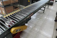Hytrol 22" x 25' Powered Roller Conveyor System with Foot Pedal, (2) 10' Sections and (1) 5' Section