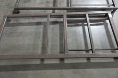 Heavy Duty Steel Flat Sheet Material Racks with Casters on one End (4pcs)