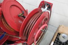 Wall Mounted Air Hose Reels, (10pcs) on Pallet, Various Brands and lengths