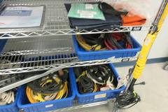 Shop Supplies including, Shipping Supplies, Power Strips, Extension Cords, Treble Lights and MORE on 6-Shelf Uline 72" x 24" x 78" Metal Wire Rolling Cart