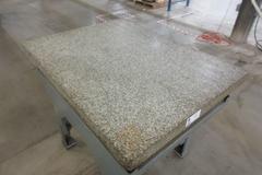 Herman 48" x 36" x7" Granite Surface Plate with 3" Lip on Metal Stand 