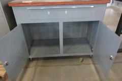 Shipping Desk, Metal with Laminate Top, 1-Drawer, 2-Door