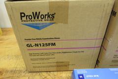 Proworks GL-N125FM Nitrile Exam Gloves, Size Medium, (2) Boxes Full, (10) Packs per Box