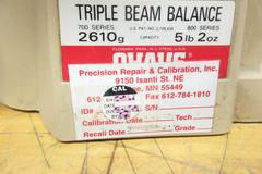 Triple Beam Balance Scale Grams W/ Calibration Weights