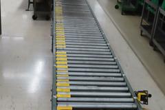 Hytrol 22" x 25' Powered Roller Conveyor System with Foot Pedal, (2) 10' Sections and (1) 5' Section