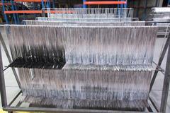 Paint Line Equipment, Several Rolling Hanging Racks, Hooks, Many Shapes and Sizes