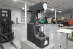 Wilson Model 411 Rockwell Hardness Tester – B & C Scales – Bench Top Mounted On Heavy Duty Steel Base