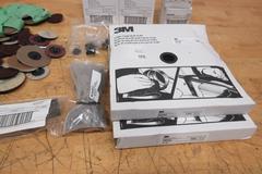 3M and Other Roloc Abrasives, Scotchbrite Polishers, (2) Rolls 3M Utility Cloth 1" x 80 Grit
