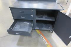 Vari-Tuff 4-Drawer Rolling Metal Cabinet with Door and Adjustable Shelf, Portable