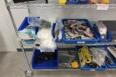 Shop Supplies including Hook Safety Latches, Zip Ties, Zip Tie Guns and MORE on 4-Shelf Uline 72" x 24" x 78" Metal Wire Rolling Cart