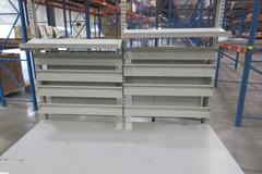 Work Bench, Heavy Duty Metal with Adjustable Shelving, Portable