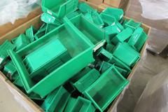 Plastic Bins, Large Assortment of Small, Medium and Large in 46" x 38" x 32" Gaylord Box