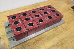 Lexair 5C 5 - Tri-Grip Collet Closer Mounted On Fixture W/ Open/Close Valve 