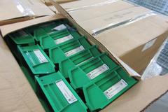 Quantum 6" x 3-1/2" x 2-1/2" Plastic Storage Bins, Approximately 500 