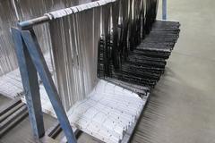 Paint Line Equipment, Several Rolling Hanging Racks, Hooks, Many Shapes and Sizes