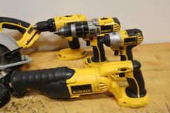 DeWALT 18V Cordless Power Tools - Circular Saw, Sawzall, 1/2" Drills, 1/4" Impact & Batteries 