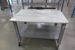 Work Bench, Heavy Duty Metal with Work Light and Power Strip, Portable