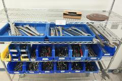 Box End Wrenches from 7/32" up to 1-13/16" on Quantum 8-Shelf 60" x 18" x 78" Metal Wire Rolling Cart