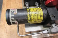 Lexair 5C 4 - Tri-Grip Collet Closer Mounted On Fixture W/ Open/Close Valve & Hytec 5000PSI Pump