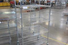 Uline Rolling Metal Wire Carts and assorted other brands, (5) Total
