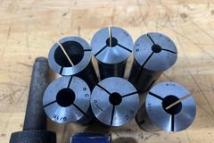 5C Collets (6), Command DF10 9/16" Collet, R8 Slitting Saw Holder, 2" x 3/4" Shank Shell Mill, Albrecht 0-5/16" Keyless Drill Chuck and More