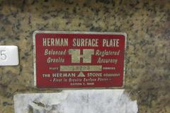 Herman 48" x 36" x7" Granite Surface Plate with 3" Lip on Metal Stand 