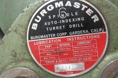 Burgmaster Spindle Auto-Indexing 6-Station Turret Drill B-5542