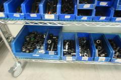 Hand Tools, Large Assortment including Sockets, Driver Head, T-Handle Allen Wrenches and MORE on Uline 6-Shelf 72" x 18" x 78" Metal Wire Rolling Cart