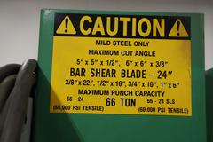 Uni-Hydro 66-24 Hydraulic Press Brake – 66 Ton x 24" Capacity