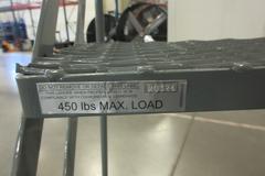 Uline and Cotterman 4-Step Rolling Platform Stairs, 41" Maximum Standing Height