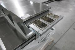 Haas Front Shelving Unit, With Writing Table & Sliding Drawer Storage Tray (21)