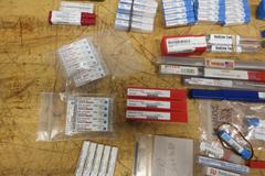 Carbide Drills Various Brands and Sizes, Reamers and Taps