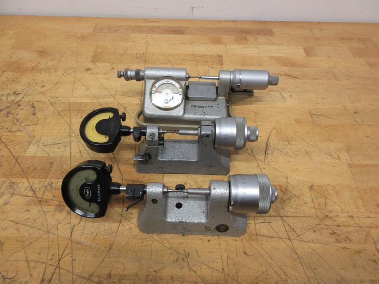 Mahr Millimess (2) and Etalon (1), 0-1" Bench Pressure Micrometers