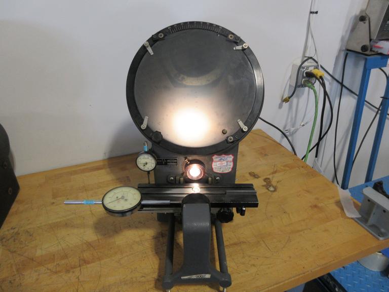 MicroVu Model 500HP 12" Benchtop Optical Comparator with Stage Travel Indicators