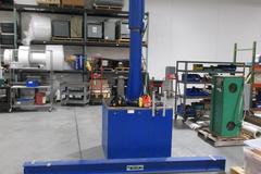 Vestil Portable Swivelng Jib Crane, 500 Lb Capacity with CM Shopstar 500# Electric Chain Hoist, Weighted Jib Base