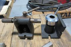 Machine Accessories Assorted, 5C Collet Fixture, Small Tail Stock, Vise and Quill Stops, Kurt Vise Handles and Other
