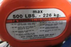 Vestil Portable Swivelng Jib Crane, 500 Lb Capacity with CM Shopstar 500# Electric Chain Hoist, Weighted Jib Base