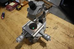 Mitutoyo ToolMakers Microscope, Surface and ProfileIllumination, 2X Lens, 15X Eyepiece Lens, Micrometer Adjust Stage Travels