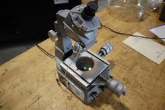 Mitutoyo ToolMakers Microscope, Surface and ProfileIllumination, 2X Lens, 15X Eyepiece Lens, Micrometer Adjust Stage Travels