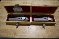 Chatillon Force Gages: DPP-10 and DPP-25 10Lb and 25Lb Capacities, Dial Type, In wood cases