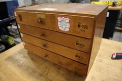 Meyer Pin / Plug Gages in Wood Cabinet: M1 Plus, M15 Plus, M2 Plus, M-25 PLus