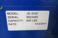 Vestil Portable Swivelng Jib Crane, 500 Lb Capacity with CM Shopstar 500# Electric Chain Hoist, Weighted Jib Base