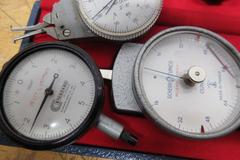 Assorted Indicators, DiaSink 90 Chamfer, SPI ID Checker, Pratt & Whitney and Scherr Tumico