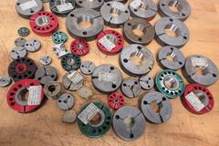 Ring ID Thread Gauges, Mostly Standard Sizes 1/72 Thru 1-3/4", Brands DoAll, Alameda, Regal