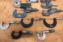 Micrometers 0-1" and 1-2" Various Brands and Types, Digital, Vernier, Pressure