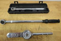 Torque Ratchets (3), Craftsman 1/2" Drive, ProGrade 3/8" Drive, Sekonk 1/4" Drive