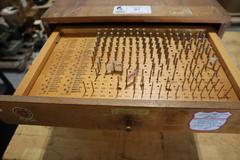 Meyer Pin / Plug Gages in Wood Cabinet: M1 Plus, M15 Plus, M2 Plus, M-25 PLus