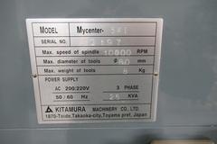 Kitamura 3Xi CNC Vertical Machining Center, 29.92" x 17.91" x 18.11", CT40, 10k RPM, 30 ATC, Fanuc 16i-M